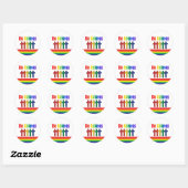 Rond Sticker Marching Crosses De Colores (Feuille)