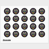 Rond Sticker Mardi Gras Mask -2024 - Mobile, AL (Feuille)