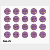 Rond Sticker Mardi Gras RSVP (Feuille)