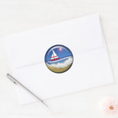 Rond Sticker Mariage à thème tropical (Enveloppe)