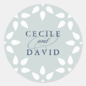 Rond Sticker Mariage arabesque | Mist (Devant)