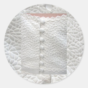 Rond Sticker Mariage blanc - Personnalisable