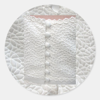 Rond Sticker Mariage blanc - Personnalisable