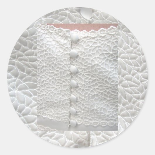 Rond Sticker Mariage blanc - Personnalisable (Devant)