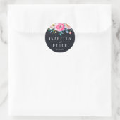 Rond Sticker Mariage bleu rose marine (Sac)