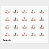 Rond Sticker mariage Bliss (Feuille)