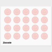 Rond Sticker Mariage Blush Gold Elegant Script I Do (Feuille)