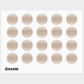 Rond Sticker Mariage Burlap & Lace (Feuille)