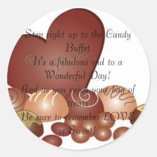 Rond Sticker mariage Candy