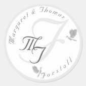 Rond Sticker Mariage catholique de l'unité nuptiale (Devant)