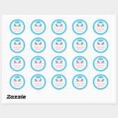 Rond Sticker Mariage Chaise de plage (Feuille)