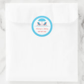 Rond Sticker Mariage Chaise de plage (Sac)