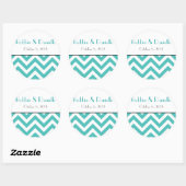 Rond Sticker Mariage Chevron (Feuille)
