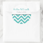 Rond Sticker Mariage Chevron (Sac)