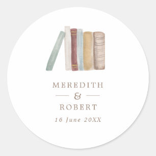 Rond Sticker Mariage Classic Round Books