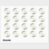 Rond Sticker Mariage Classic Round Vert (Feuille)