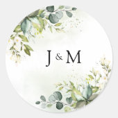 Rond Sticker Mariage Classic Round Vert (Devant)