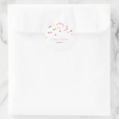 Rond Sticker Mariage Confetti coloré (Sac)