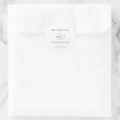 Rond Sticker Mariage couleur modifiable et intemporel (Sac)