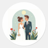 Rond Sticker mariage Couple (Devant)