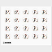 Rond Sticker mariage Couple (Feuille)