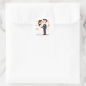 Rond Sticker mariage Couple (Sac)