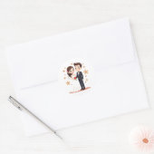 Rond Sticker mariage Couple (Enveloppe)