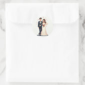 Rond Sticker mariage Couple (Sac)