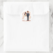 Rond Sticker Mariage Couples (Sac)