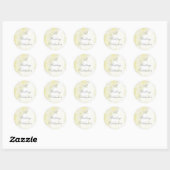 Rond Sticker Mariage Dahlia (Feuille)