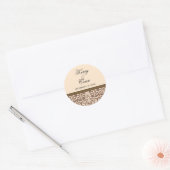 Rond Sticker Mariage damassé Art Déco (Enveloppe)