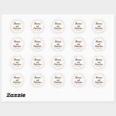 Rond Sticker Mariage d'aquarelle Cherry Blossoms (Feuille)