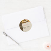 Rond Sticker Mariage de automne en chêne Favoriser (Enveloppe)