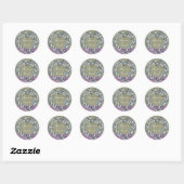 Rond Sticker Mariage de branche d'olivier (Feuille)