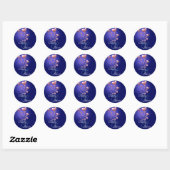 Rond Sticker Mariage de coeur (Feuille)