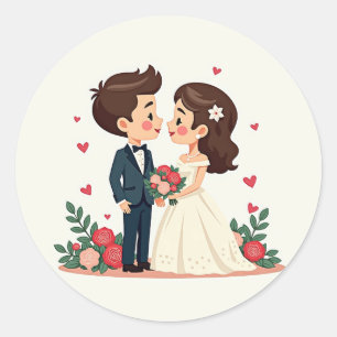 Rond Sticker Mariage de couple