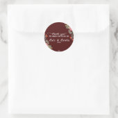 Rond Sticker Mariage de l'écriture (Sac)