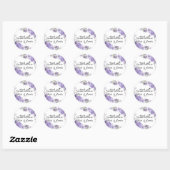 Rond Sticker Mariage de l'écriture (Feuille)