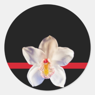 Rond Sticker Mariage de l'événement White Orchid Envelo