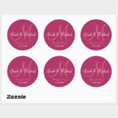 Rond Sticker Mariage de Merci Berry (Feuille)