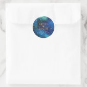 Rond Sticker Mariage de monogramme de galaxie spatiale (Sac)
