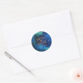 Rond Sticker Mariage de monogramme de galaxie spatiale (Enveloppe)