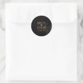 Rond Sticker Mariage de Monogramme de Galaxie spatiale (Sac)
