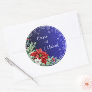 Rond Sticker Mariage de Noël