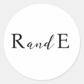 Rond Sticker Mariage de script élégant classique (Devant)