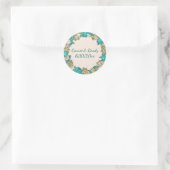 Rond Sticker Mariage Destination Plage (Sac)