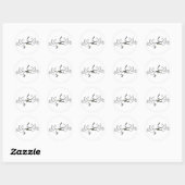 Rond Sticker mariage Doses avec anneaux (Feuille)