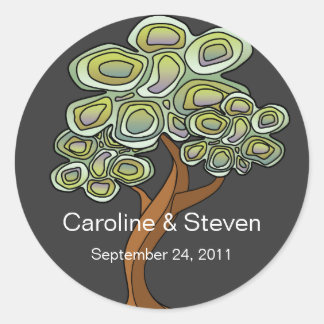 Rond Sticker Mariage Eco Tree