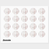 Rond Sticker Mariage élégant en dentelle blanche (Feuille)