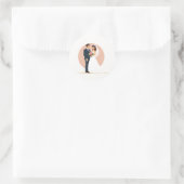 Rond Sticker Mariage en couple (Sac)